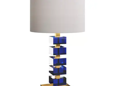 Lacquered Natural Brass Table Lamp Low-poly 3D model