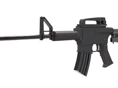 M4 Assault Rifle Low-poly 3D model