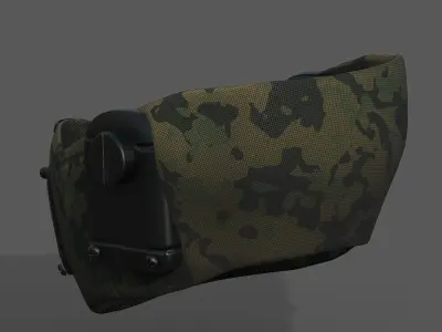 Gas mask respirator scifi futuristic  Low-poly 3D model