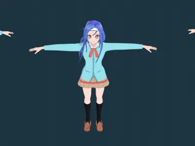 Fumino Furuhashi - Anime girl Free 3D model