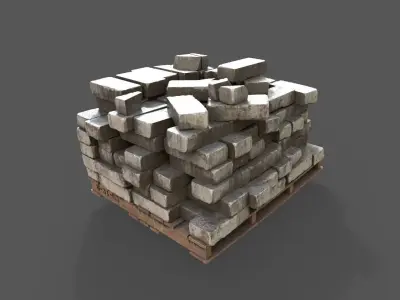 Pile Of Bricks 3D model