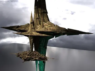 Sunlight Angelic Sci fi Star 1  Low-poly 3D model