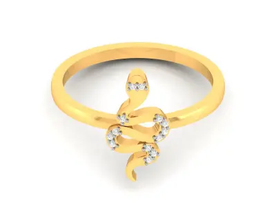 Diamond Ring For Women 3d Print Model 3D print model 53