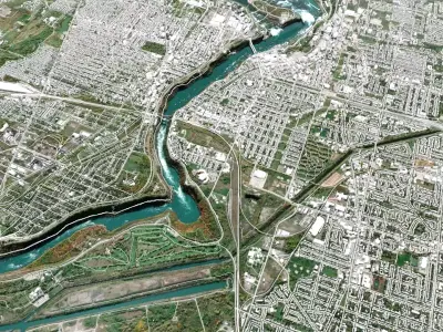 Niagara Falls landscape 3D model