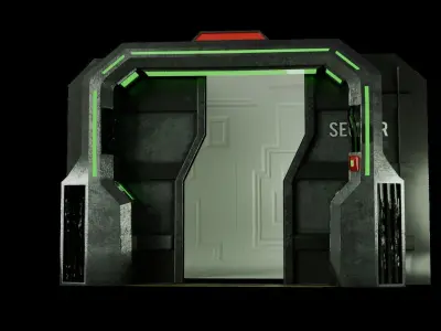 Sci-Fi Door 3D model