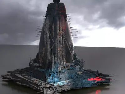 Hive  Aquarium skyscraper 3D model