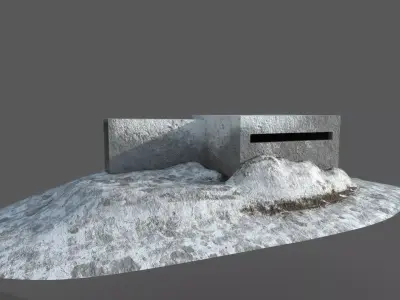 bunker  Low-poly 3D model