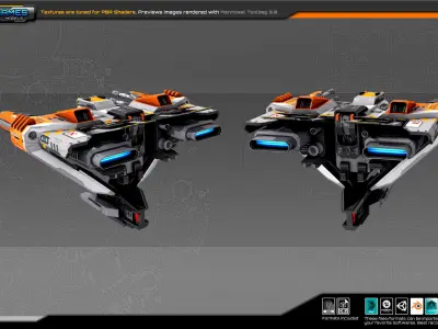 SF REBEL Bomber RF6 Low-poly 3D model