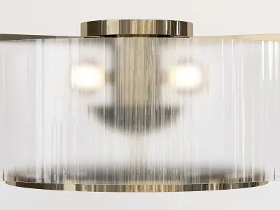 LUSSA brass and glass ceiling light 3D model