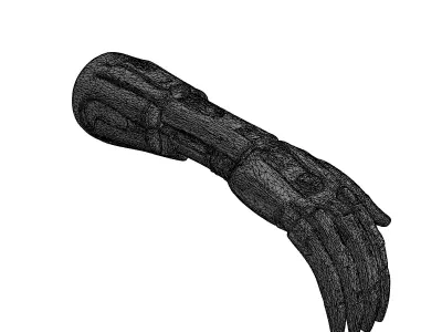 Futuristic Robotic Prosthetic Arm Low-poly 3D model