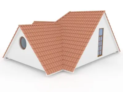 Realistic Roof Shingles 9 3D model