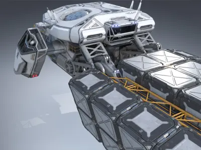  Sci-fi Cargo Ship Spaceship 