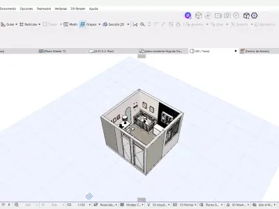 Modern Kids Bedroom - Full Interior Scene SketchUp and Blender 3D model
