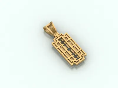 Razor Blade Pendant 3D print model 3D print model