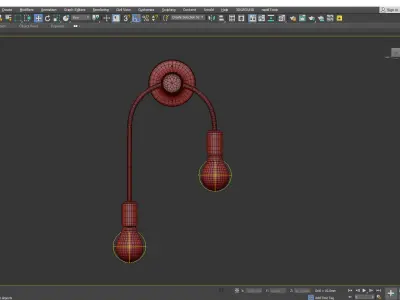 Simone Double Sconce Low-poly 3D model