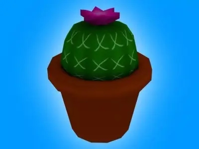 Ornamental Cactus  Free low-poly 3D model