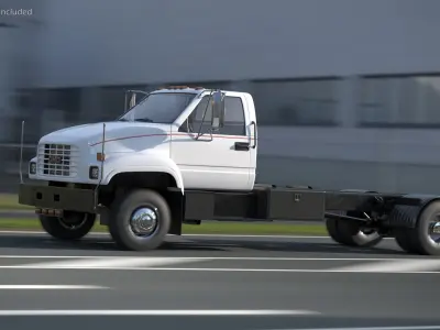  Chevrolet Kodiak C6500 Commercial Cab Chassis White Rigged 