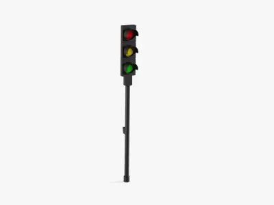 Traffic Light Low-poly 3D model 13