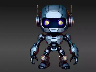 Robot Stylized Game-Ready Robot Character 3D Model Low-poly 3D model