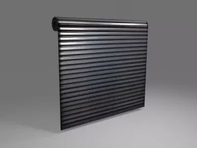 Roll-Up Door and Damaged Door - Warehouse - Porta de enrolar Low-poly 3D model