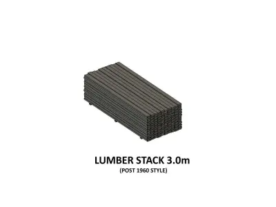 CARGO-0003 Lumber set H0-scale 18 items 3D print model