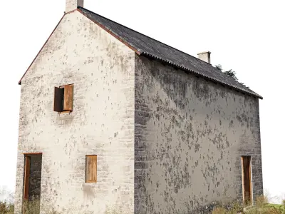 Old Vintage House Low-poly 3D model