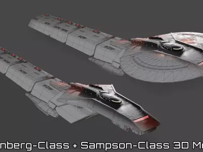 Star Trek Starfleet Romulan Rescue Ships 3D Model Pack