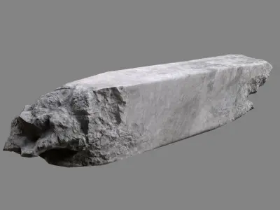 Damaged Concrete Column 02 Low-poly 3D model
