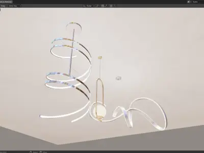 Modern lights Low-poly 3D model