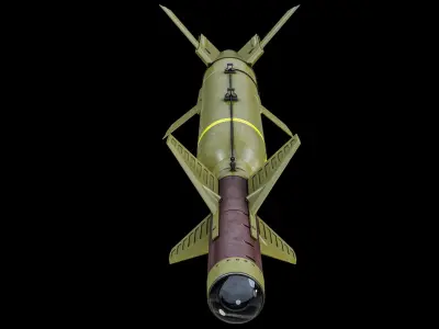  Rigged GBU-27 Paveway 3 Green Laser Guided Bomb PBR 