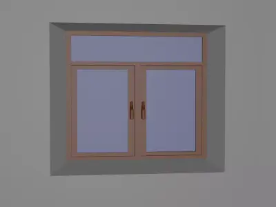 Window on wall Free low-poly 3D model
