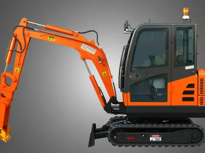 CLC T2500 AA Mini Pelle Hydraulic Excavator 3D model