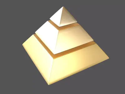 Layer Pyramid v1 003 Low-poly 3D model