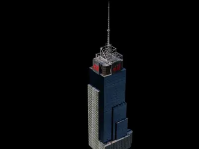 4 Times Square - NYC Low-poly 3D model