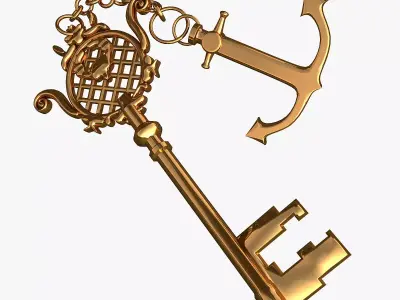 Gold Key 3D model buy
