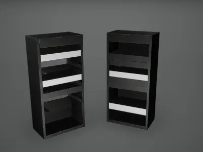 Cyberpunk Server Low Poly  Game Ready Low-poly 3D model