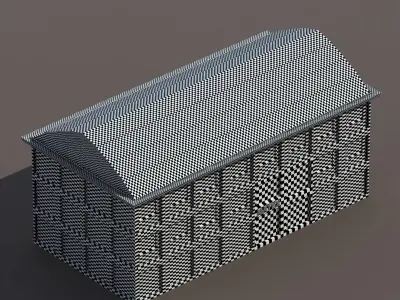 Factory Low poly Modular 3d Model Low-poly 3D model