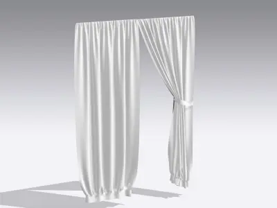 Curtain Low-poly 3D model