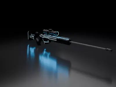 Sci Fi Gun Collection Low-poly 3D model