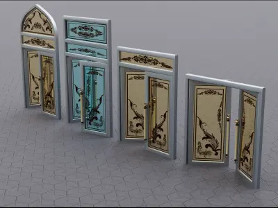 nice decorative doors 3D model