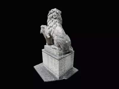 Lion sculpture 3D model