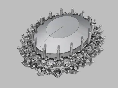 Earring Pendent Ring light weight diamond ring 3D print model