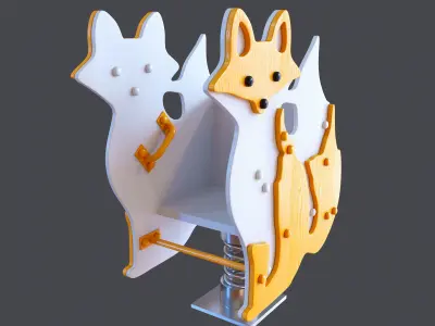 Playground Spring Fox 3D model