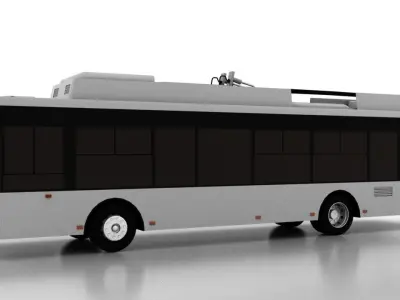 Trolleybus Bogdan T70117 Low Low-poly 3D model