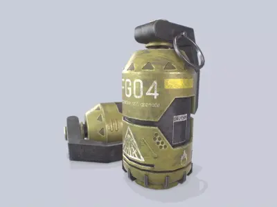 Scifi grenade Low-poly 3D model