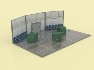 Among us Game Background Stage 3D model