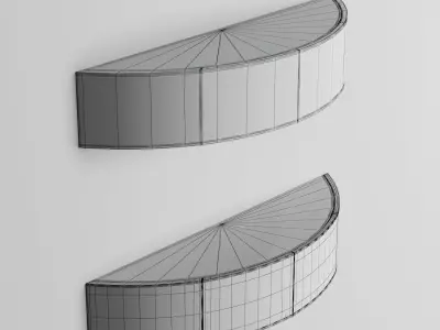 Kerio wall lamp Low-poly 3D model