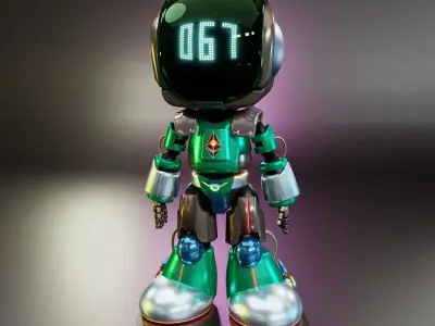 Player Squid Game Robot Low-poly 3D model