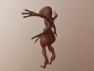 Leecher Monster Low-poly 3D model