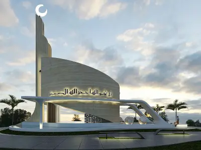 mosque swimming pool plan 3D model
